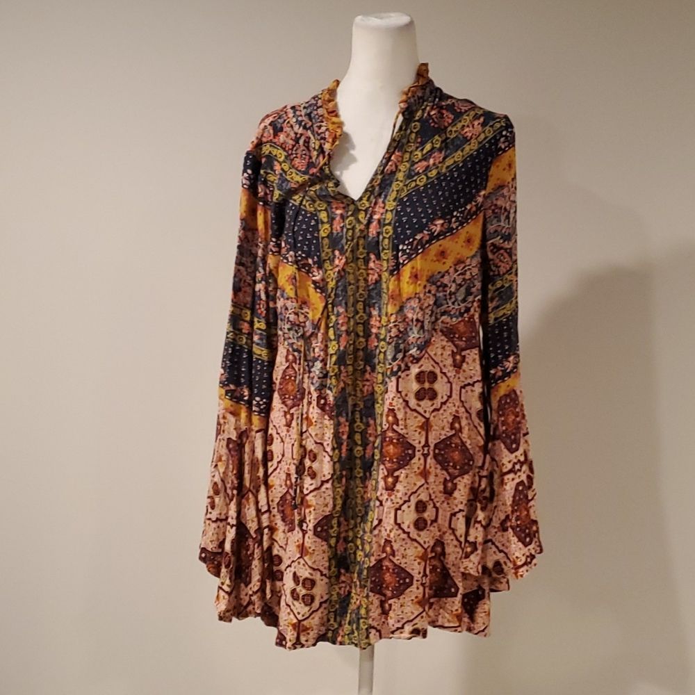 Alter'd State Multi Color Print Boho Blouse, M - image 1